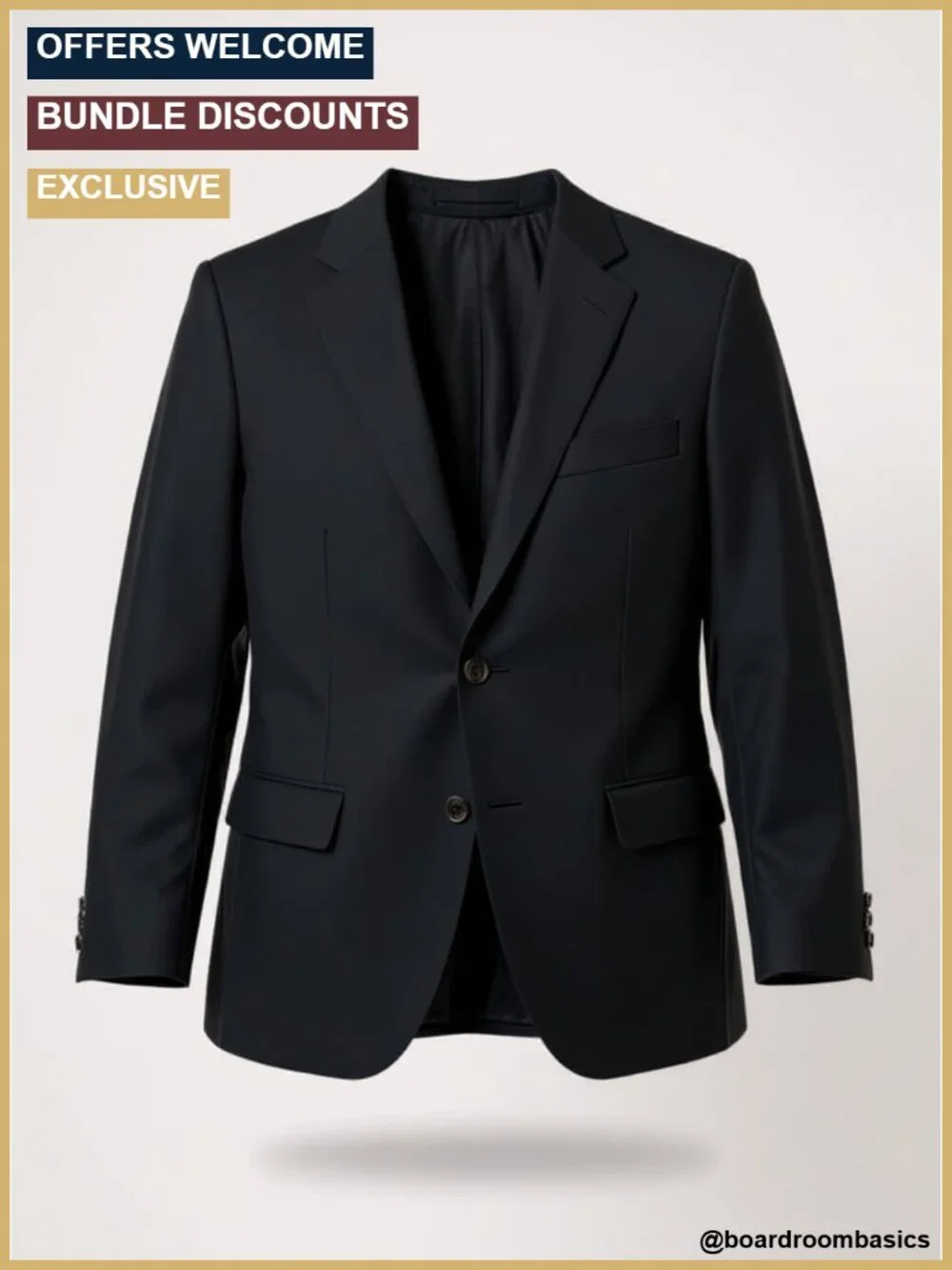 Men's Long-Sleeve Classic Button-Front Stretch Blazer